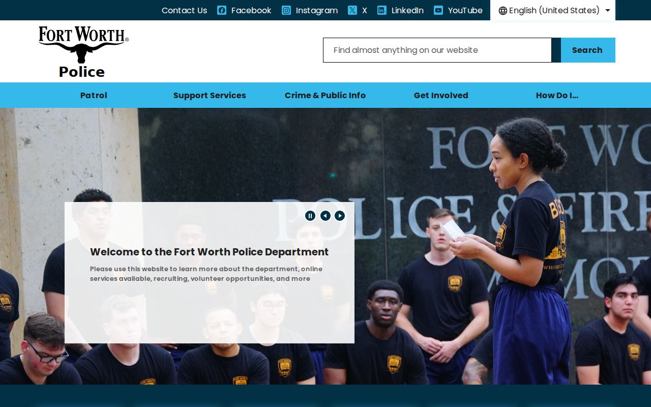 Fort Worth criminal records at the Police Department in Tarrant County