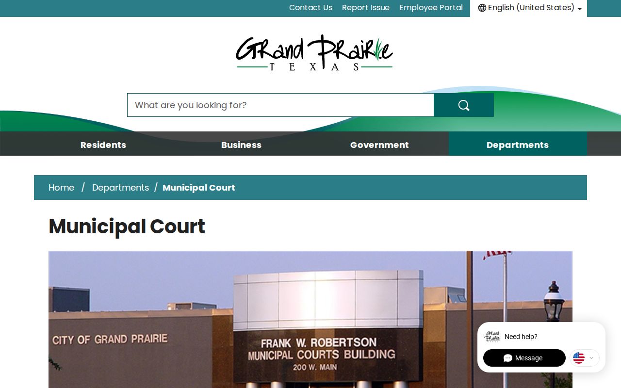 Grand Prairie criminal records at Robertson Municipal Court