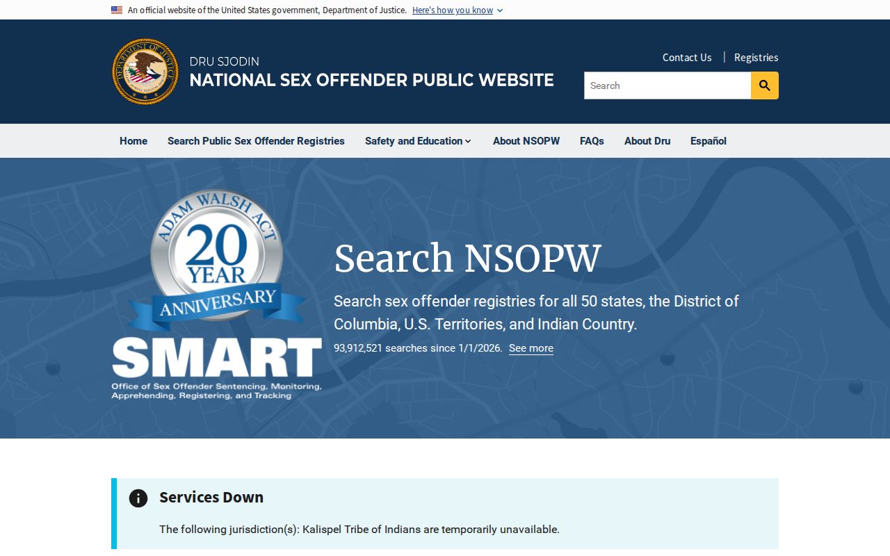 National search for Tarrant County sex offender registry records